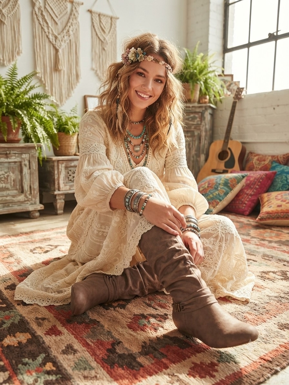 BareTraps Women's Taupe Slouch Knee-High Boots